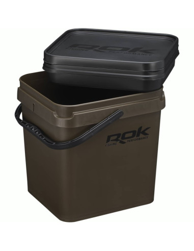 Rok greenish bucket +basin+cover kit 17 litros