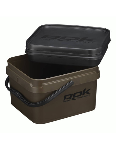 Rok greenish bucket +basin+cover kit 10 litros