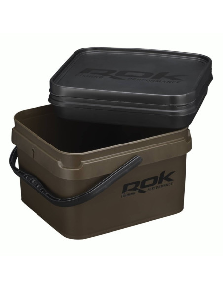 Rok greenish bucket +basin+cover kit 10 litros
