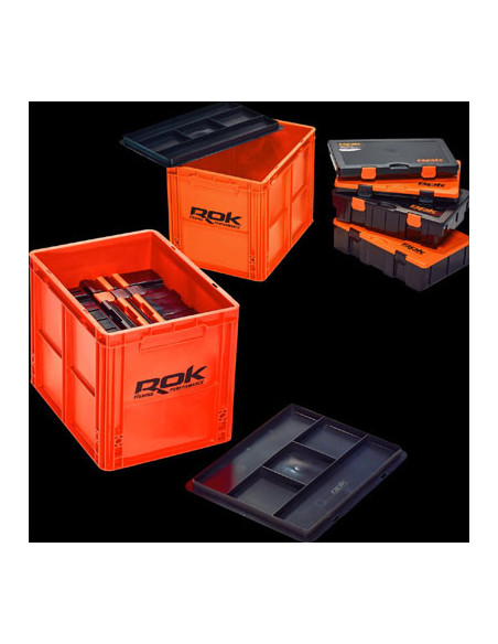 Rok crate 433 greenish brown + cover