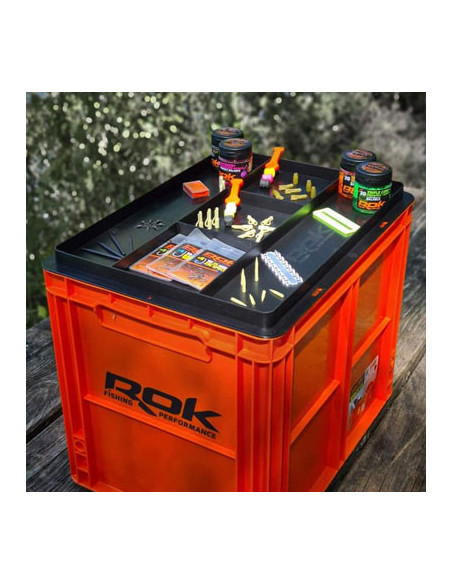 Rok crate 433 greenish brown + cover