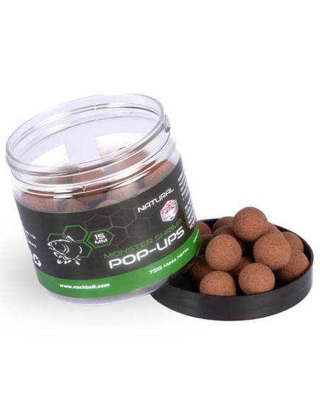 Nash pop-up monster shrimp natural 15mm 75gr
