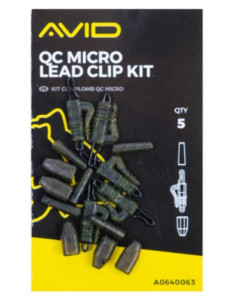 Avid carp qc micro lead clip 5 set