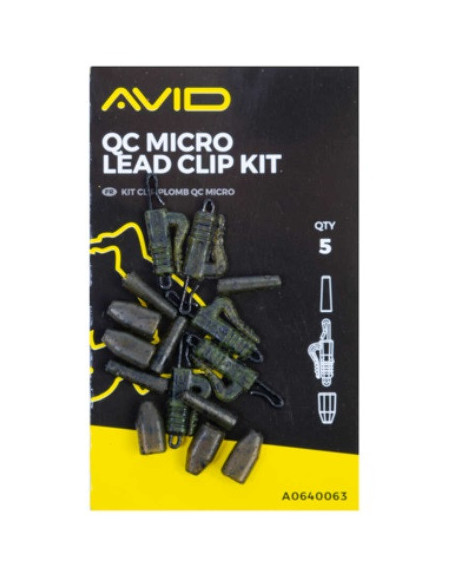 Avid carp qc micro lead clip 5 set