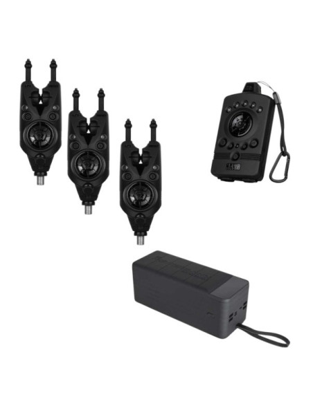 Nash set alarmas r4 3+receptor + powerbanx 80k bundle