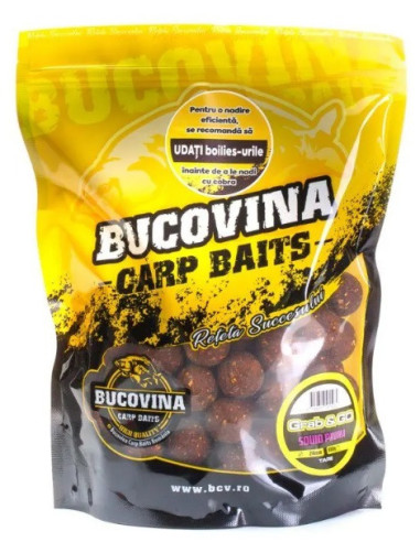 Bucovina boilies grab & go squid plum 20mm 800gr