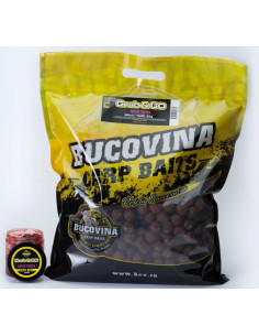Bucovina boilies grab & go squid plum 20mm 5kg
