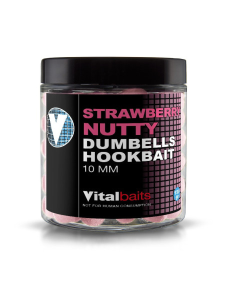 Vital baits dumbell strawberry nutty 14x10mm 150gr