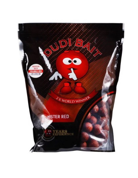 Dudi baits boilies solubles mister red super hot 24mm 1kg