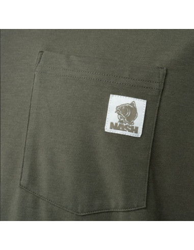 Nash happen carp logo long t-shirt green talla XL