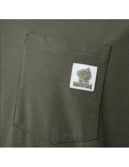 Nash happen carp logo long t-shirt green talla XL