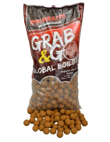 Starbaits boiles grag&g banana cream 14mm 2.5kg