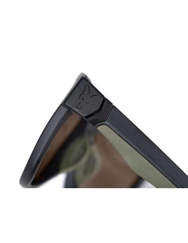 Fox gafas collection black green lenses brown