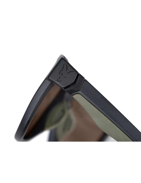 Fox gafas collection black green lenses brown