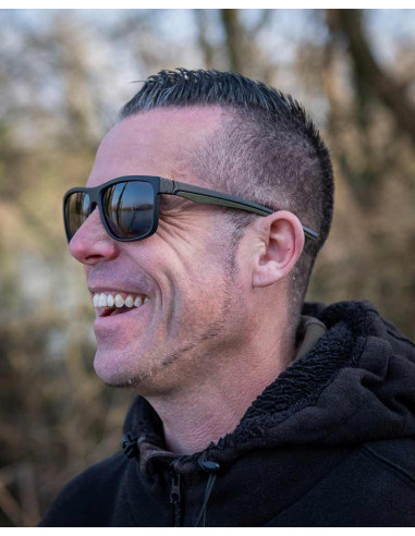 Fox gafas collection black green lenses brown