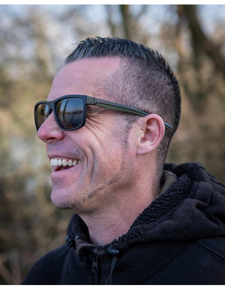 Fox gafas collection black green lenses brown