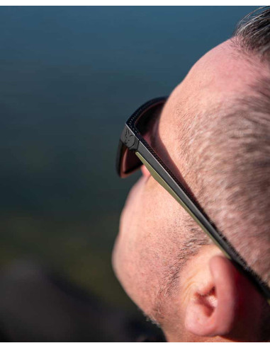 Fox gafas collection black green lenses brown