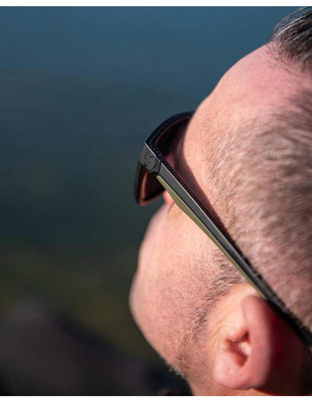 Fox gafas collection black green lenses brown