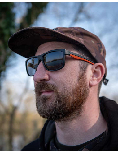 Fox gafas collection black orange lenses grey