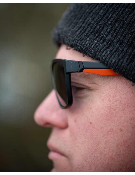 Fox gafas collection black orange lenses grey