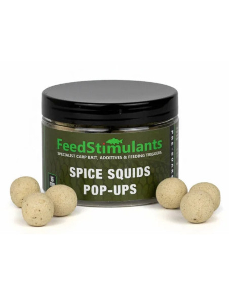 Feedstimulants pop-ups spice squid pre-soaked 16mm
