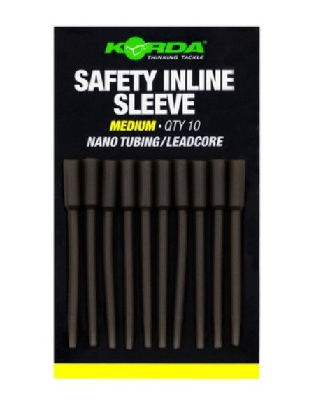 Korda safety inline sleeve nano tubing/leadcore medium 10unds
