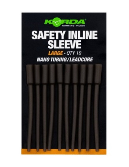 Korda safety inline sleeve nano tubing/leadcore large 10unds