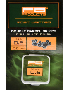 Pb products double barrel crimps 0.6mm 50unds