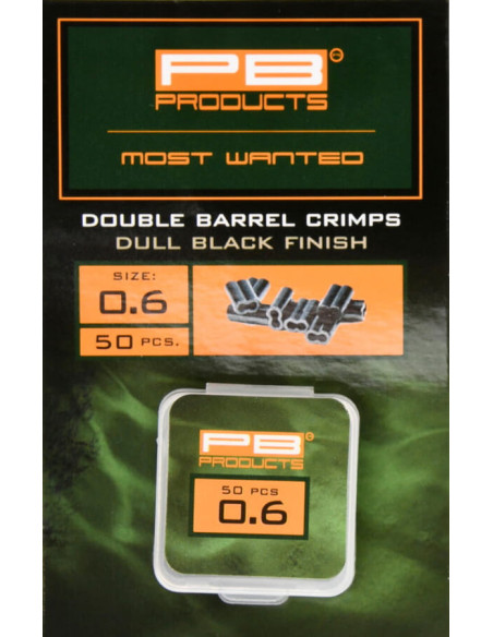 Pb products double barrel crimps 0.6mm 50unds