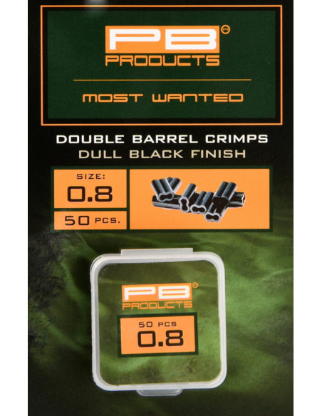 Pb products double barrel crimps 0.8mm 50unds