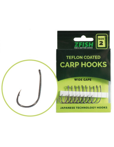 Zfish teflon wide gape hook nº6 10unds