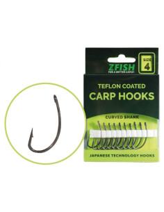 Zfish teflon curved shank hook nº6 10unds