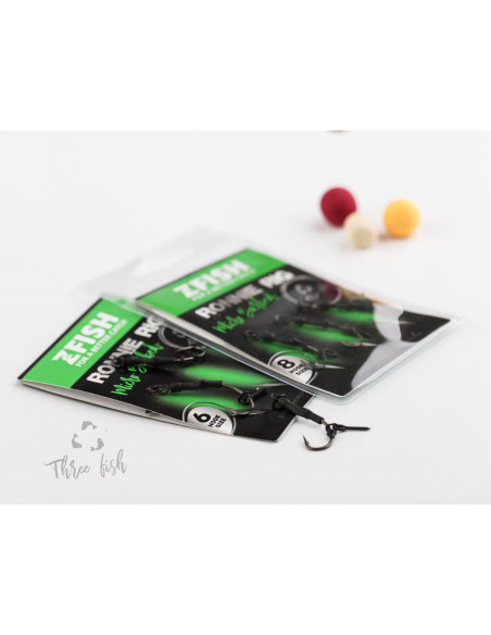 Zfish teflon ronnie rig hook nº6 3unds