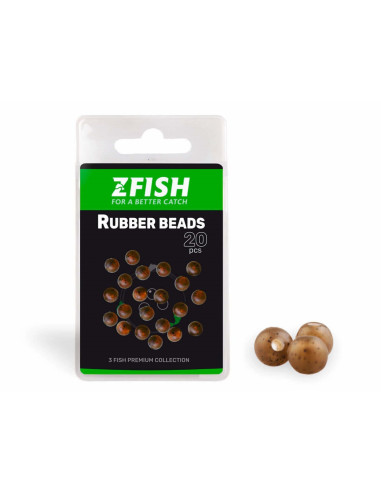 Zfish rubber beads 6mm 20unds