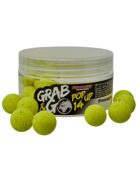 Starbaits global pop-ups pineapple 14mm 20gr