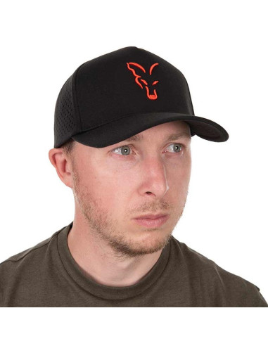 Fox collection base ball cap black orange