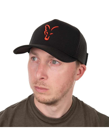 Fox collection base ball cap black orange