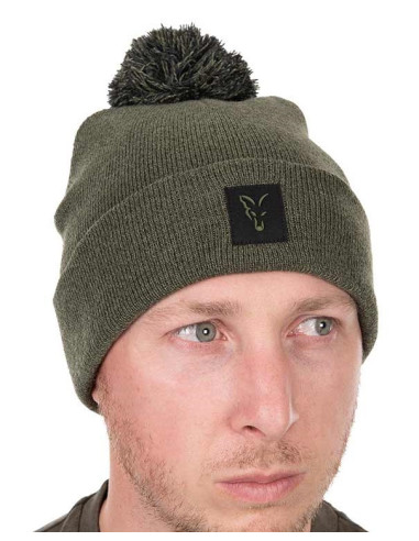 Fox collection bobble hat green black