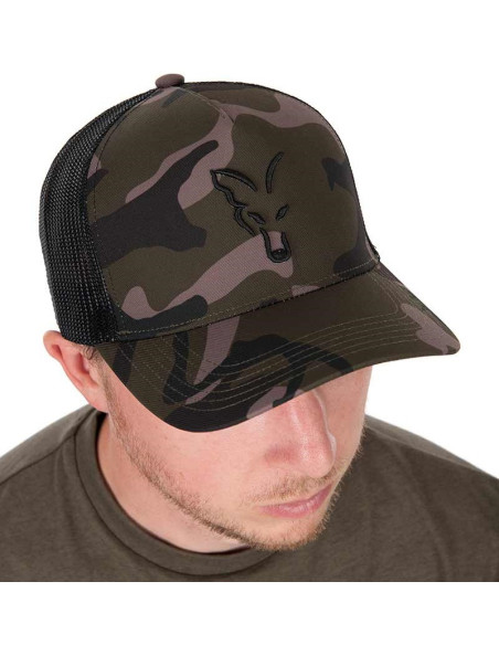 Fox black camo trucker cap