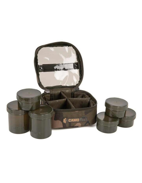 Fox new camolite hookbait case 6 pot