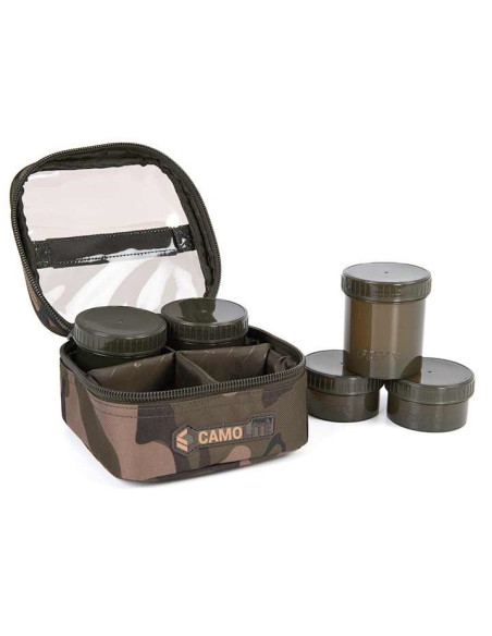 Fox new camolite hookbait case 6 pot