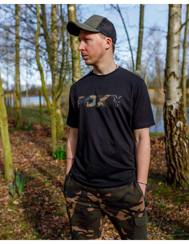 Fox black camo logo t-shirt talla XXL