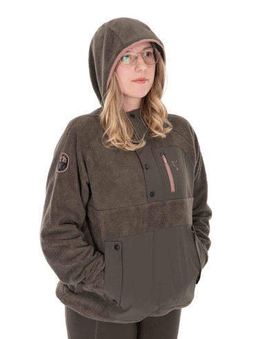 Fox women explorer flecee hooded jacket talla S