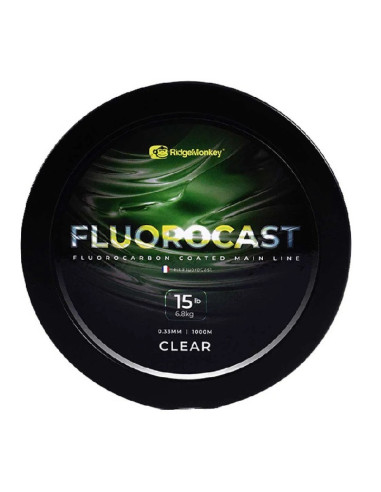 Ridgemonkey flurocast fluoro coated clear 0.37mm 18lb 1000m