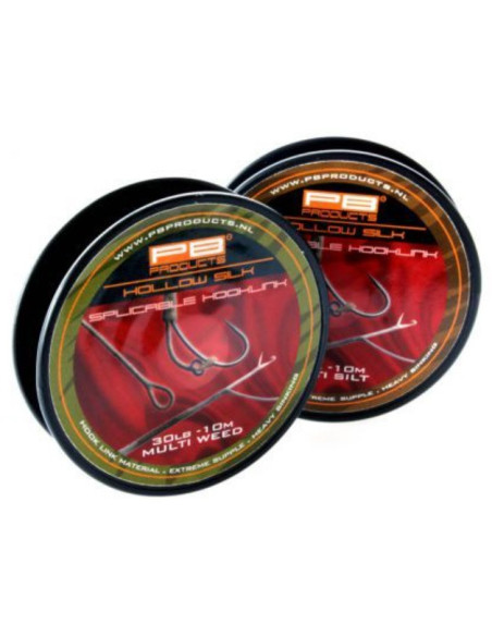 Pb products hollow silk spliceale hooklink multi silt 30lb 10m
