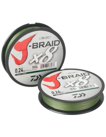 Daiwa jbraid 8x verde 0.35mm 79lb 500m