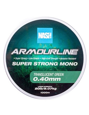 Nash armouline super strong mono green 0.40mm 20lb 1000m
