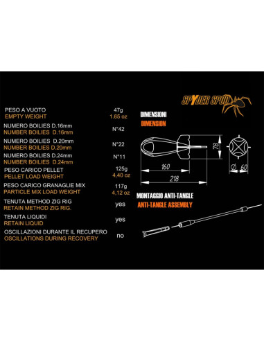 Spyder spod medium orange/black