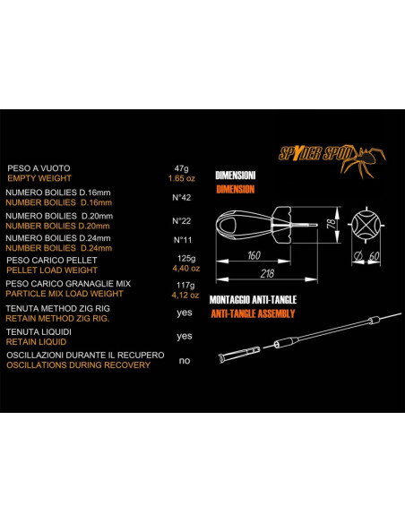 Spyder spod medium orange/black