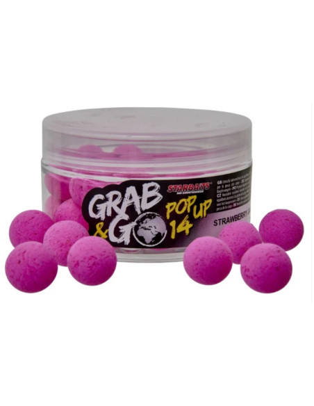 Starbaits global pop-ups strawberry jam 14mm 20gr